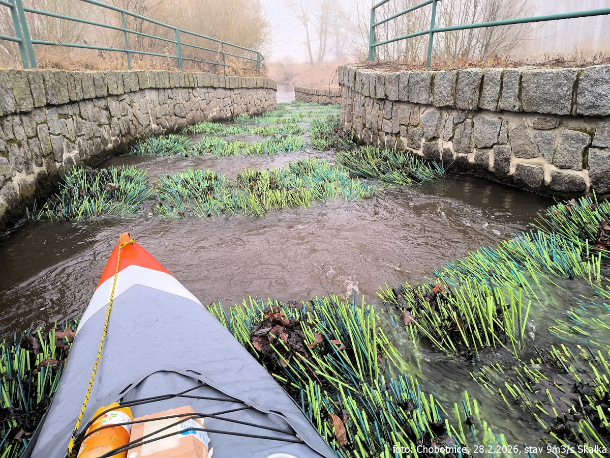 rkm. 237,1 Jindřichov za 9 m3/s VN Skalka 28.2.2026