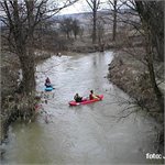 Soutok Olšavy a Šťavnice z mostu v Ujezdci