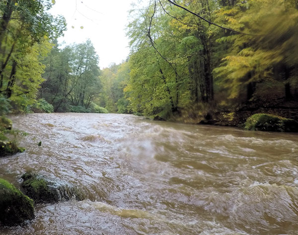 Závěrečná peřej před vzdutím přehrady