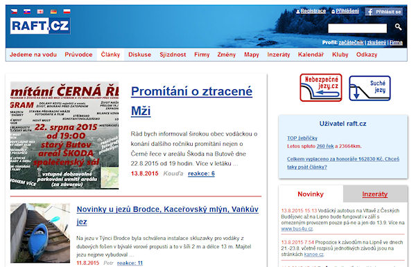 Aktuální desing webu Aktuální desing webu