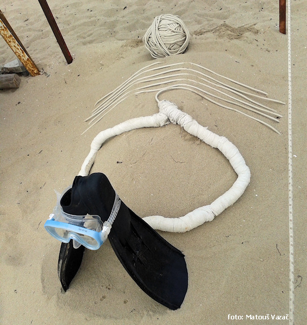 Detail na záchranné klubko Detail na záchranné klubko