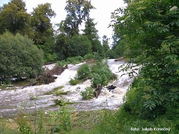 rkm. 13,0 Moravský Krumlov - 80 cm na vodočtu