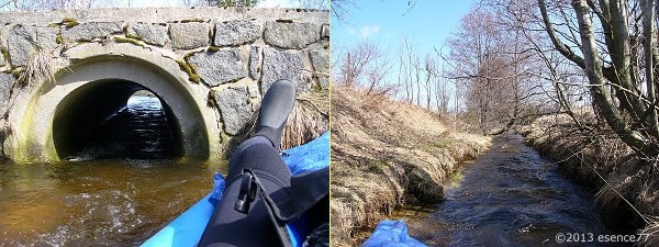 můstek na Kocandě a zregulovaný úsek nad Herálcem