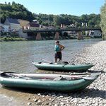 Pláž pod druhým mostem ve městě Burghausen 07/2026