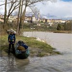 Piava pod městem Belluno